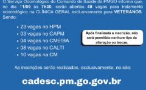 COMUNICADO – CENTRO ODONTOLÓGICO DO COMANDO DE SAÚDE